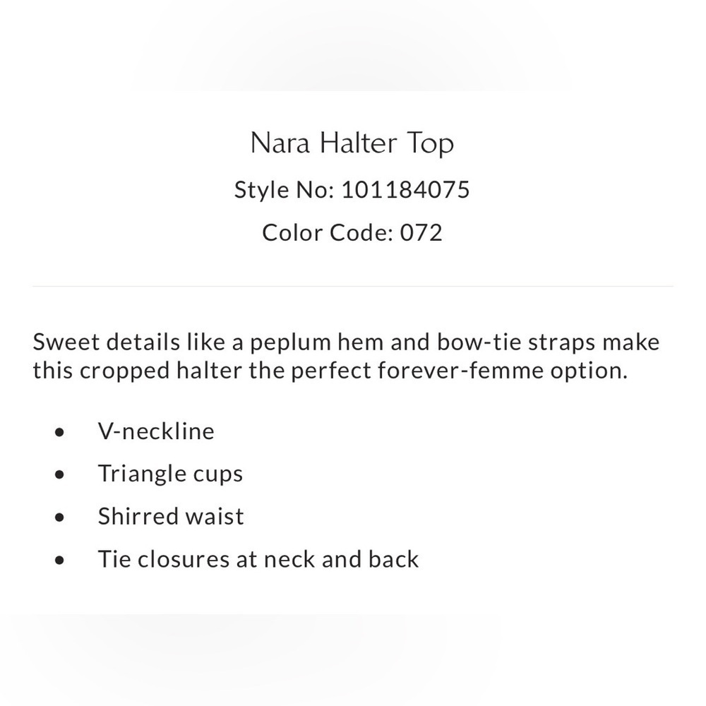 NWT free people Nara halter top tie back Italian straw - cream/white sz Large - Picture 3 of 5